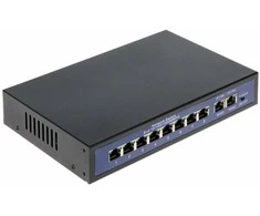 Tinklo šakotuvas Longse 10/100MBps 8 jungtys POE + 2 jungtys 10/100/1000MBps (HT812)