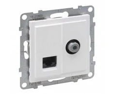 TV / UTP 6 lizdas Niloe Step Legrand 863177 (baltas)