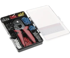 Hogert Technik UŽSPAUDIMO ĮRANKIS + KABELIŲ ĮVORIŲ RINKINYS HT-HSC8 DELTA TOOLS