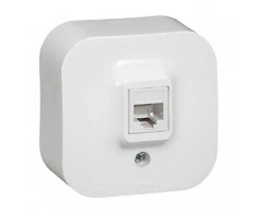 Virštinkinis kompiuterinis lizdas 1xRJ45, UTP 5E cat, Forix Legrand 782424 (balta)
