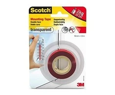 3M Dvipusė skaidri montavimo juostelė Scotch 4004 TRANSPARENT, 19 mm x 1,5 m