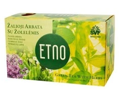 Žalioji arbata ETNO su žolelėmis, 20 x 2 g