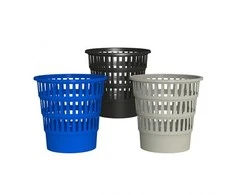 AD Class šiukšlių dėžė perforuoto plastiko juoda