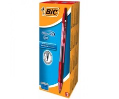 Bic Gelinis rašiklis Gel-Ocity 0.7 mm, raudonas, pakuotėje 12 vnt.