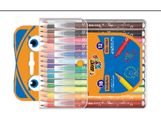 BIC Kid Couler flomasteriai ir Evolution spalvinimo pieštukai