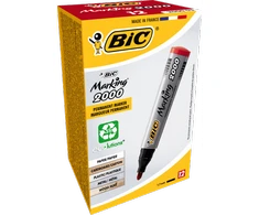 Bic Permanentinis žymeklis Eco 2000 2-5 mm, raudonas, pakuotėje 12 vnt. 000033