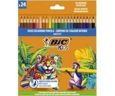 BIC Spalvoti pieštukai Kids Smooth 24 spalvų rinkinys