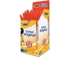 Bic Tušinukas Cristal 1.0 mm, Raudonas, pakuotėje 50 vnt. 847899
