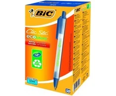 Bic Tušinukas Eco Clicstic 1.0 mm, mėlynas, pakuotėje 50 vnt. 175907