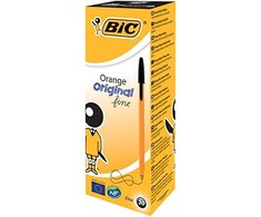 Bic Tušinukas Oranžinis Fine 0.8 mm, juodi, pakuotėje 20 vnt. 101144