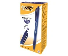 Bic Tušinukas Round Stic Clic 1.0 mm, mėlynas, pakuotėje 20 vnt. 379640