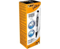 Bic Žymeklis baltai lentai Velleda Liquid Ink 2,2-4,2 mm, juodas, pakuotėje 12 vnt.