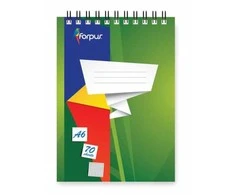 Bloknotas su spirale Forpus, A6/70, langeliais