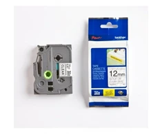 Brother TZe-S131 (TZeS131) Ženklinimo juostelė, Strong Adhesive, Juodas on Clear, 12mm 8m