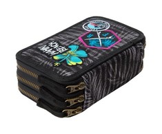 Cool Pack Forminis trijų skyrių penalas su priedais CoolPack Jumper 3 Badges Girls Pilkas
