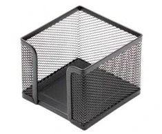 Dėžutė lapeliams Forpus, 9.5x9.5cm, juoda, perforuoto metalo 1005-008