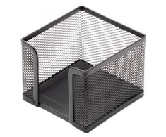Dėžutė lapeliams Forpus, 9.5x9.5cm, juoda, perforuoto metalo 1005-008