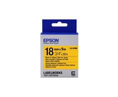 Epson etikečių kasetė LK-5WBW, tvirti lipnūs juodi ant geltonos spalvos 18 mm (9 m)