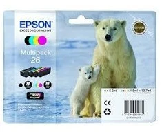 Epson kasečių rinkinys (C13T26164010), juoda, žydra, purpurinė, geltona kasetė