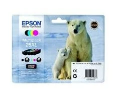 Epson kasečių rinkinys No.26XL (C13T26364010), juoda, žydra, purpurinė, geltona kasetė