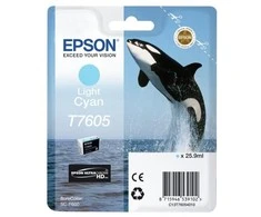 Epson T7605 | Rašalo kasetė | Šviesiai žalsvai mėlyna