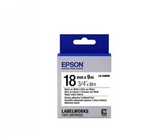 Epson Label Cartridge LK-5WBW Strong Adhesive Juodas ant Balto 18mm (9m)