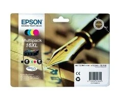 Epson 16XL Multipack Ink Cartridge, Juodas, žalsvai mėlyna, rausvai raudona, geltona