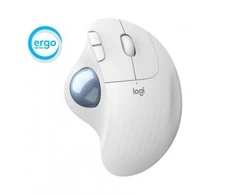 Pelė ergonominė Logitech M575, bevielis, Balta