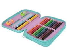 Forminis dviejų skyrių penalas su priedais CoolPack Jumper 2 Happy donuts