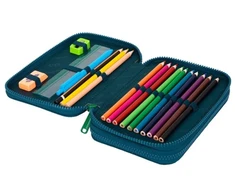 Forminis dviejų skyrių penalas su priedais CoolPack Jumper 2 Sunny Day