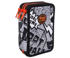 Forminis trijų skyrių penalas su priedais CoolPack Jumper 3 Pilkas Ball
