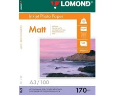 Fotopopierius Lomond Photo Inkjet Paper Matinis 170 g/m2 A3, 100 lapų, dvipusis