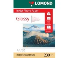 Fotopopierius Lomond Photo Inkjet Paper Blizgus 230 g/m2 A4, 50 lapų
