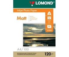Fotopopierius Lomond Photo Inkjet Paper Matinis 120 g/m2 A4, 100 lapų