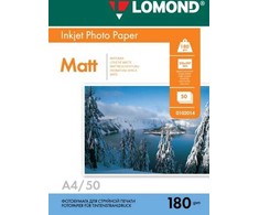 Fotopopierius Lomond Photo Inkjet Paper Matinis 180 g/m2 A4, 50 lapų