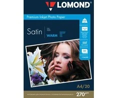 Fotopopierius Lomond Premium Photo Paper Satininis 270 g/m2 A4, 20 lapų, Warm