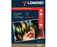 Fotopopierius Lomond Premium Photo Paper Super Blizgus 260 g/m2 A4, 20 lapų, Bright