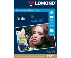 Sourcing Fotopopierius Lomond Premium Photo Paper Satininis 270 g/m2 A3, 20 lapų, Warm