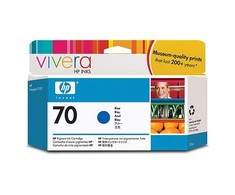 Hewlett Packard (HP) HP no.70 Ink Cart. Mėlyna su Vivera rašalu (130ml)