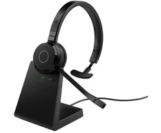 Jabra Evolve 65 TE UC Mono Link390a Belaidės ausinės, Bluetooth, USB-A, Charging Stovas, Juoda