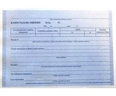 Kasos pajamų orderis, A5 (2x50) 0720-008