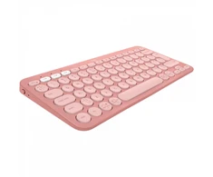 Belaidė klaviatūra Logitech PEBBLE KEYS 2 K380S, Rožinės spalvos, Išdėstymas: US tarptautinis (Qwerty)