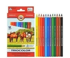 Spalvoti pieštukai tribriauniai KOH-I-NOOR Triocolor Jumbo, ø5,6mm (12) 1301-211