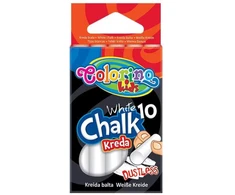 COLORINO KIDS balta kreida, nedulkanti (10 vnt.), 33138PTR