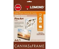 Lininė drobė su porėmiu Lomond Frame + Fine Art Canvas Ultra Bright 340g/m2 A4, 1 Lapas (komplektas)