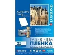 Lipni poliesterio plėvelė Lomond PET Laserjet Film Self Adhesive Balta Blizgi A4, 25 lapai