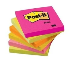 3M Lipnūs lapeliai Post-it Neon, 76 x 76 mm, 100 lapelių, žalia