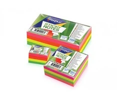 Lipnūs lapeliai FORPUS kubas 75 x 75 mm, 320 lapelių, įvairios spalvos