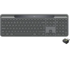 Logitech Signature Slim Solar+ K980 verslui Belaidė klaviatūra, RF+Bluetooth, JAV tarptautinis, grafito spalvos