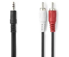 Nedis Kabelis 2xRCA - 3.5mm stereo kištukai 3.0m